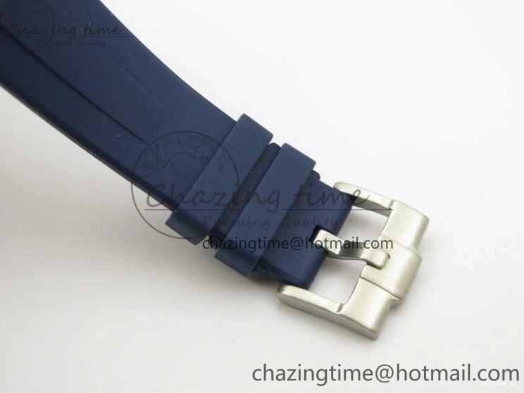 0104 Submariner 40mm White Ceramic 5GF Best Edition Dark Blue Dial on Blue Rubber Strap SA DailyWear 2486